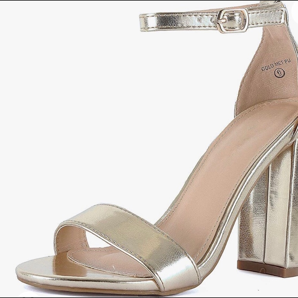 Guilty Heart Women’s Comfort Open Toe Ankle Strap Chunky Block High heels 5.5
